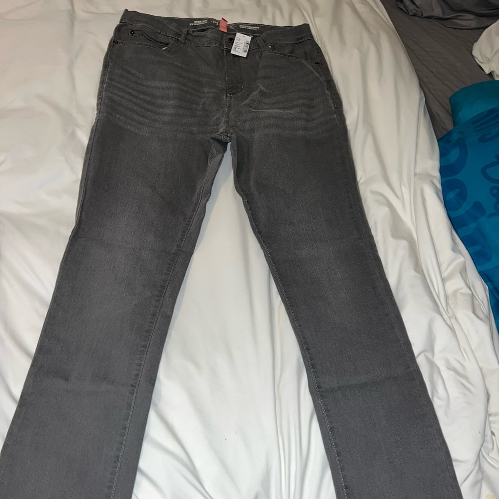 Super skinny stretch jeans boys 18 husky gray